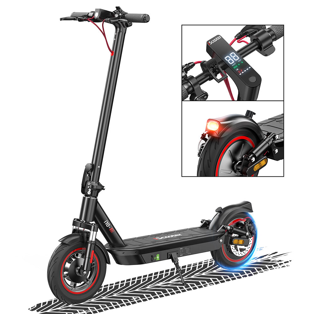 iScooter i10 Electric Scooter, 650W Motor, 36V 15Ah, 10-inch Pneumatic Tire, 40km/h Max Speed, 45km Max Range, ‎Front and Rear Suspension, Electronic Brake &amp; Disc Brake