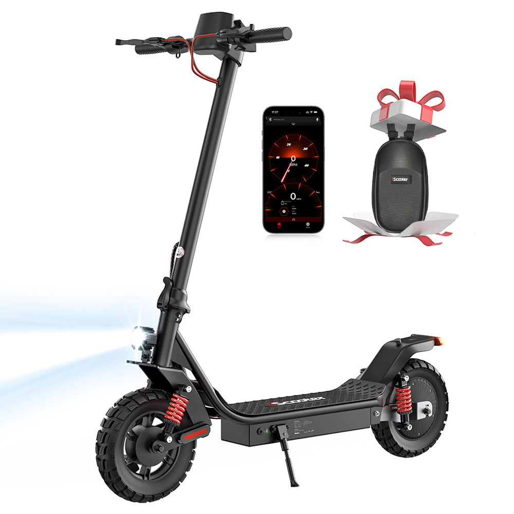 iScooter i10 Pro Electric Scooter, 800W Motor, 48V 15Ah Battery, 10-inch Tires, 45km/h Max Speed, 60km Range, Electronic Brake &amp; Drum Brake, Front &amp; Rear Suspension, LED Display, App Control