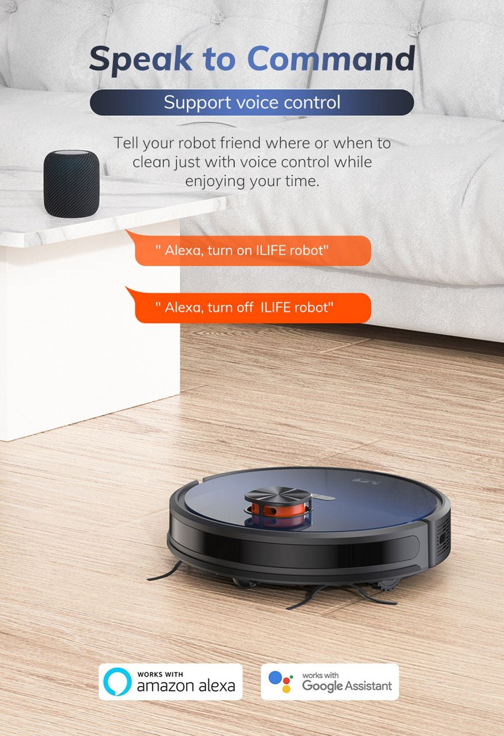 ILIFE T10s Saugroboter, 2-in-1-Gerät: Saugen und Wischen, automatische Entleerungsstation, 3000 Pa Saugkraft, 2,5-Liter-Staubbeutel, LDS-Navigation, 150 Minuten Laufzeit, Speicher für bis zu 5 Karten, App- und Sprachsteuerung – Farbverlauf Blau