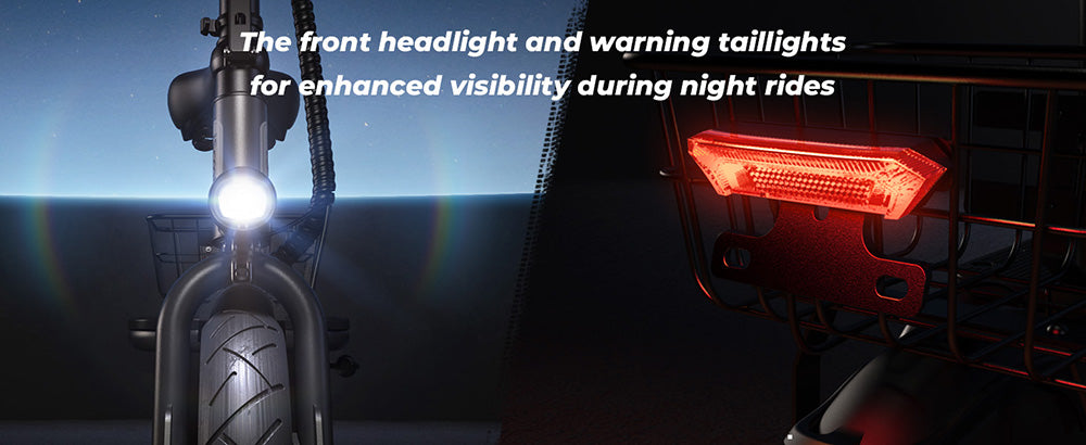 Patinete eléctrico iScooter F3 con asiento y cesta trasera, motor de 1000 W, batería de 48 V y 13 Ah, neumático de 10 pulgadas, velocidad máxima de 45 km/h, autonomía de 60 km, freno de tambor delantero y trasero, carga máxima de 120 kg.