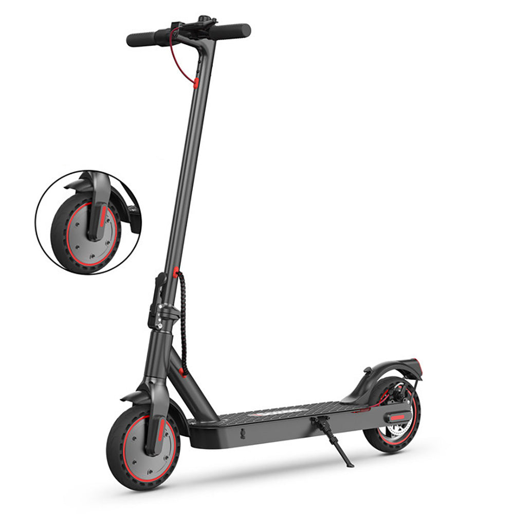 Patinete Eléctrico Plegable iScooter i9 con Neumático de Nido de Abeja de 8.5 Pulgadas, Motor de 350W, Batería de 7.5Ah, Velocidad Máxima de 30 km/h, APP, Impermeable IP54 - Negro