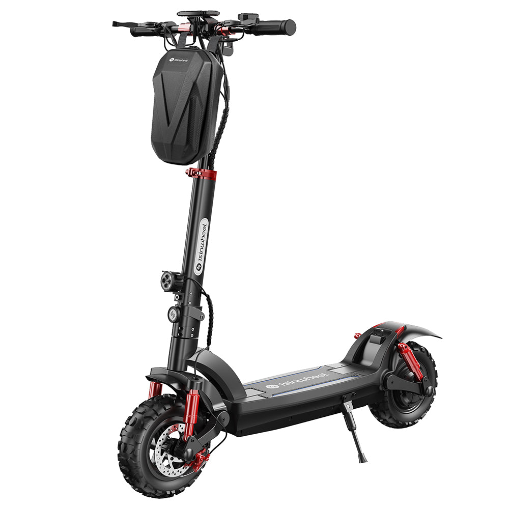 isinwheel GT2 Off-road Electric Scooter, 800W Motor, 48V 15Ah Battery, 11-inch Pneumatic Tires, 45km/h Max Speed, 45km Max Range, Disc Brake, Quadruple Shock Absorber - Black