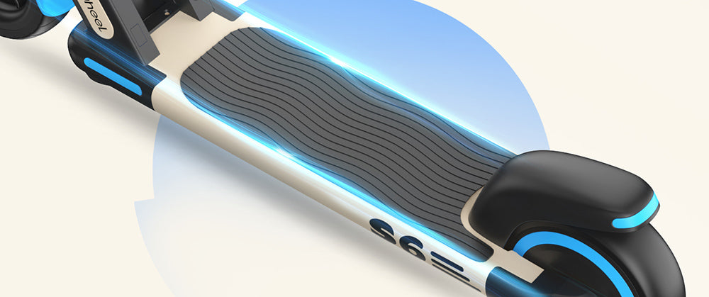 isinwheel S6 Kinder-Elektroroller, faltbar, 150-W-Motor, 21,6-V-5-Ah-Akku, 6,5-Zoll-Reifen, 15 km/h Höchstgeschwindigkeit, 15 km Reichweite, Hinterradbremse und elektronische Bremse, höhenverstellbar – Blau