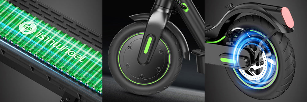 isinwheel S9 Pro Elektroroller, 350-W-Motor, 36-V-7,5-Ah-Akku, 8,5-Zoll-Luftreifen, 25 km/h Höchstgeschwindigkeit, 28 km Reichweite, App-Steuerung
