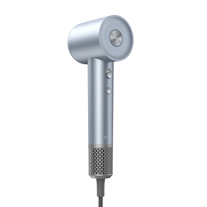 JIGOO H300 1600W High-Speed Professional Hair Dryer, 200 Million Negative Ions, 2 Speed Levels and 4 Heat Settings, 110000rpm Brushless Motor, Low Noise, 3-Color Light Ring With 2 Nozzles For Home/Salon/Travel