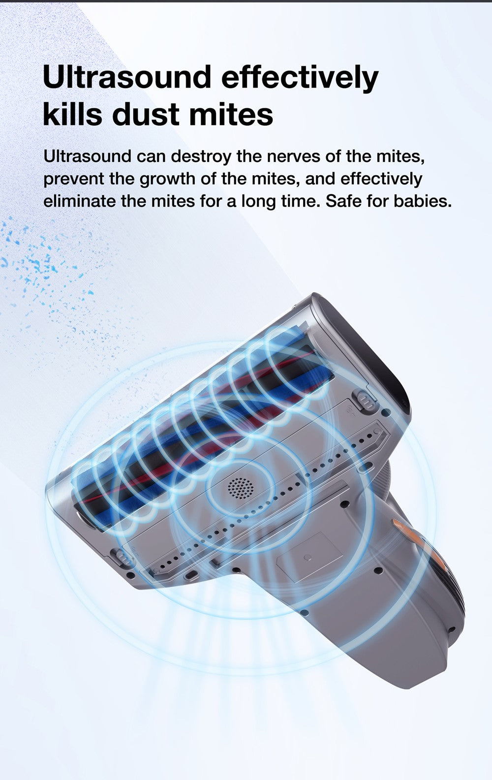 Aspiradora Antiacaros JIMMY BX7 Pro, Motor Potente de 700W, Esterilización UV-C que elimina el 99,99% de las bacterias, Temperatura Constante Alta de 60 grados Celsius, Reconocimiento Inteligente de Polvo, 3 Modos, Pantalla LED para Cama, Pelo de Mascotas, Sofá, Ropa - Gris