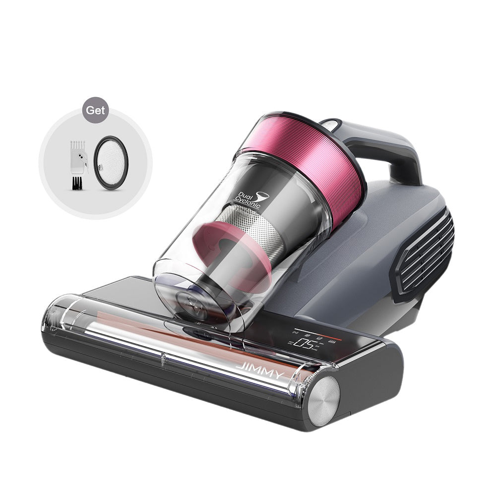 JIMMY BX8 Mattress Vacuum Cleaner, with UV Light, 600W Powerful Suction, Ultrasound, Hot Wind Technology, LED Screen and Smart Dust Sensor, Gray
