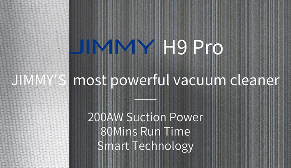 Aspiradora de mano inalámbrica flexible JIMMY H9 Pro con potente succión de 200 AW, motor de 600 W, 80 minutos de autonomía, ruido ultrabajo para la limpieza de suelos y muebles, de Xiaomi - Oro
