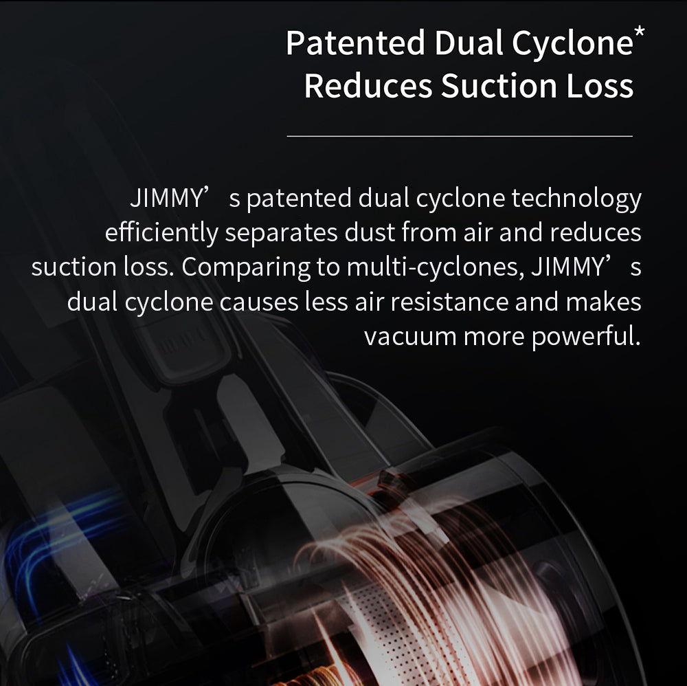 Aspiradora de mano inalámbrica flexible JIMMY H9 Pro con potente succión de 200 AW, motor de 600 W, 80 minutos de autonomía, ruido ultrabajo para la limpieza de suelos y muebles, de Xiaomi - Oro