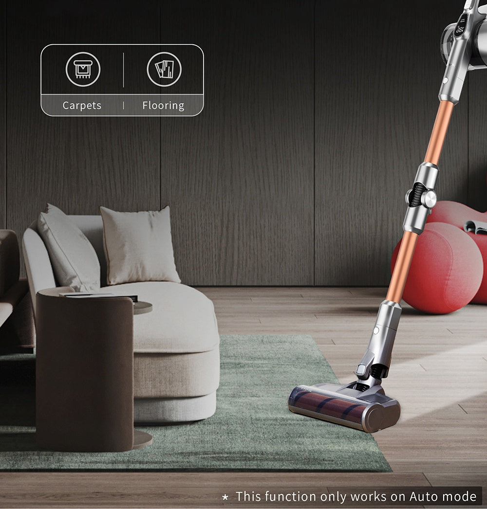 Aspiradora de mano inalámbrica flexible JIMMY H9 Pro con potente succión de 200 AW, motor de 600 W, 80 minutos de autonomía, ruido ultrabajo para la limpieza de suelos y muebles, de Xiaomi - Oro