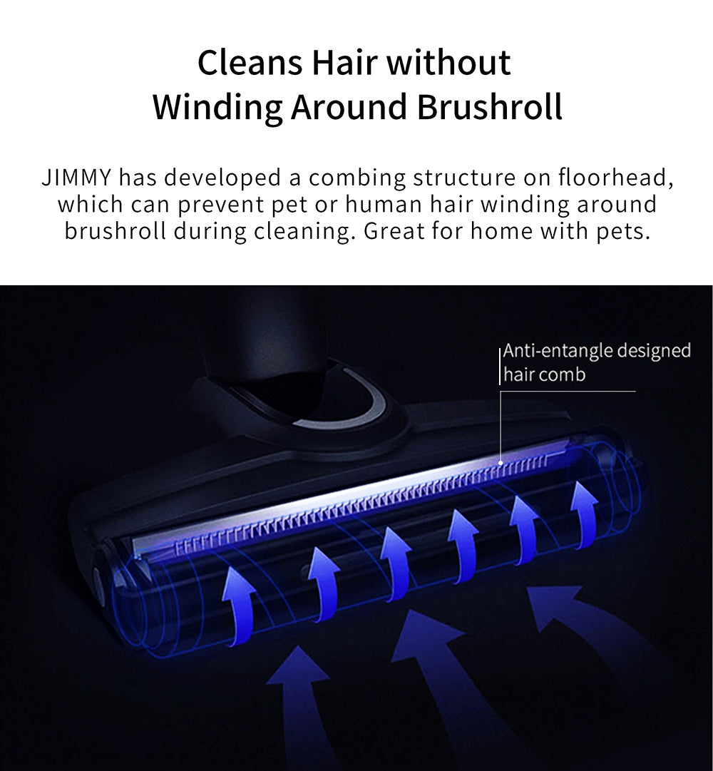 Aspiradora de mano inalámbrica flexible JIMMY H9 Pro con potente succión de 200 AW, motor de 600 W, 80 minutos de autonomía, ruido ultrabajo para la limpieza de suelos y muebles, de Xiaomi - Oro