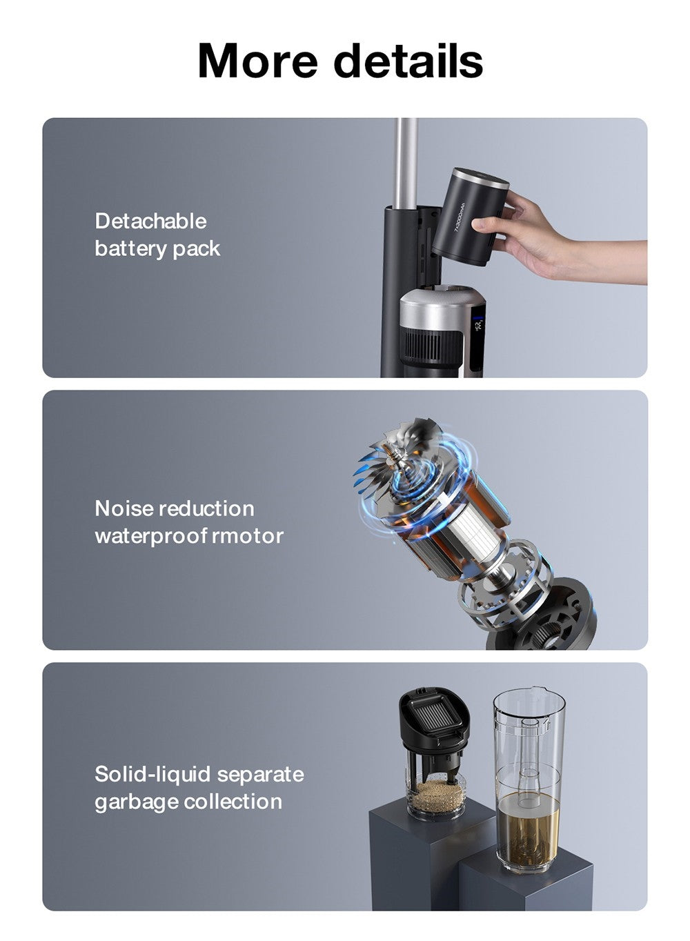 Aspiradora sin cable JIMMY HW9 para limpieza en seco y húmedo, autolimpiante, depósito de agua y polvo de 400 ml, motor sin escobillas impermeable, control de pulverización de agua, pantalla LED.