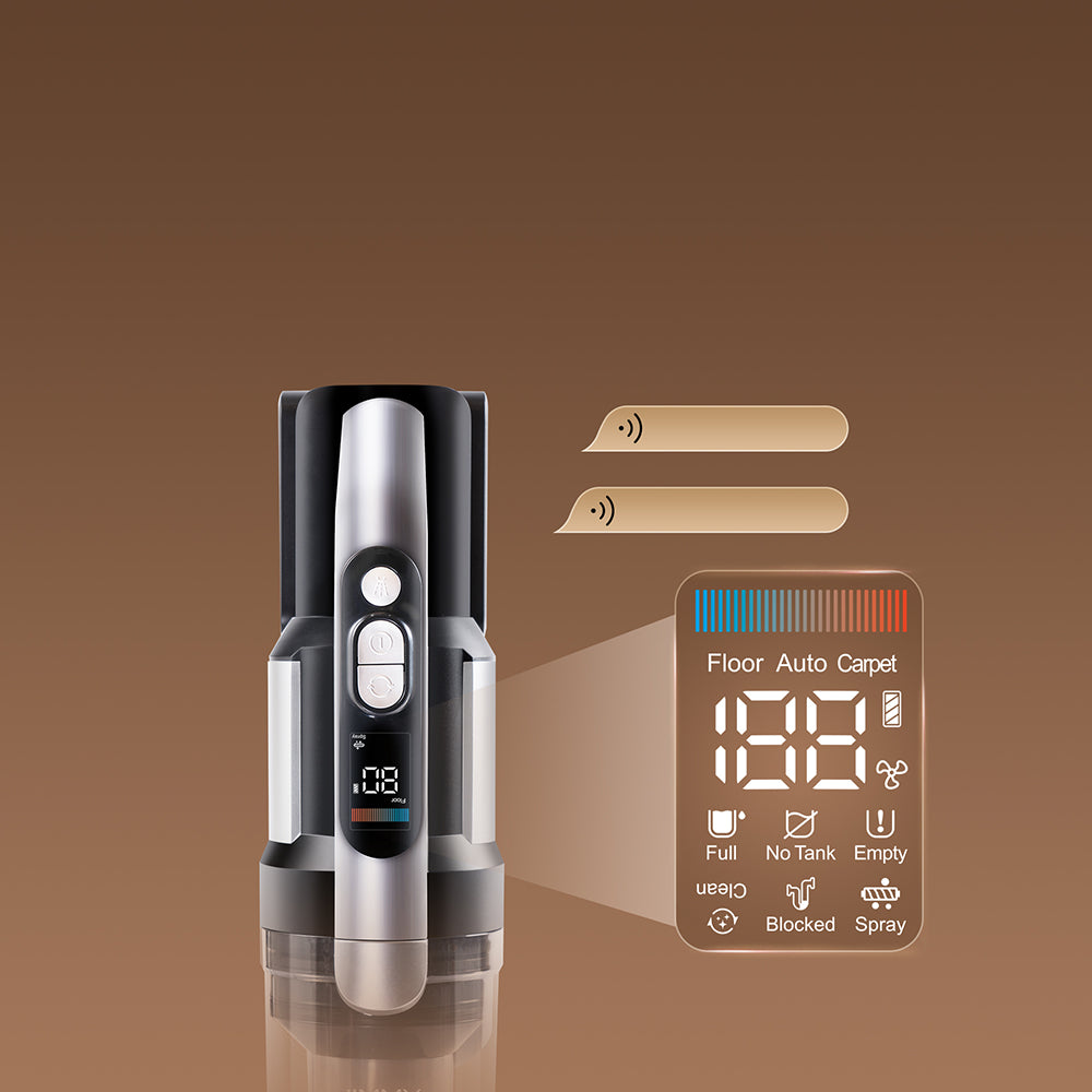 Aspiradora y fregona inalámbrica JIMMY PW11 Pro Max 5 en 1, 460 W de potencia, doble limpieza, secado rápido con aire caliente, pantalla LED, diseño plano de 180°, doble cepillo de rodillo, para suelos duros, pelo de mascotas y toda la casa, color plata-negro.
