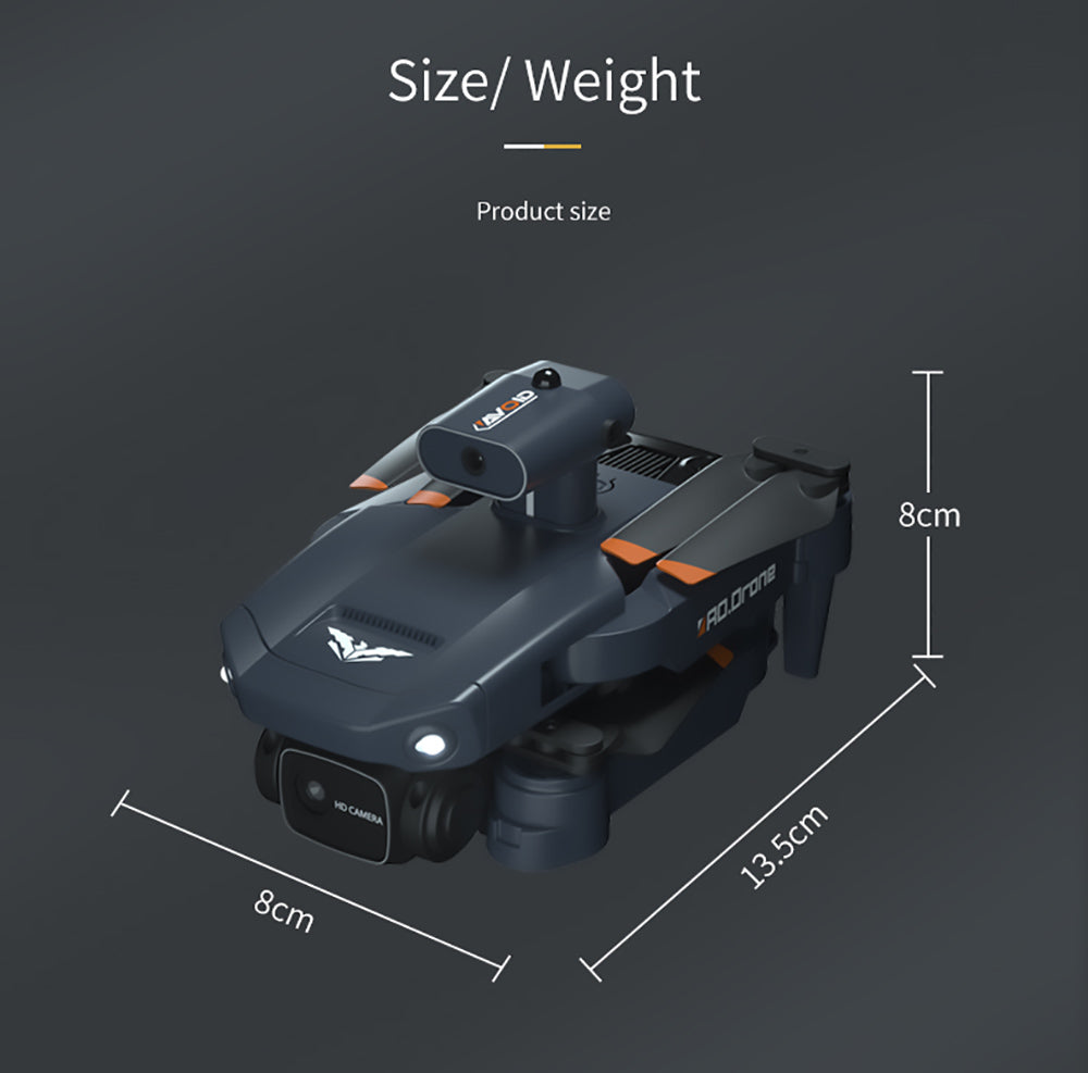 JJRC H106 Foldable RC Drone with All-Round Obstacle Avoidance Function Quadcopter with Two Cameras - Orange