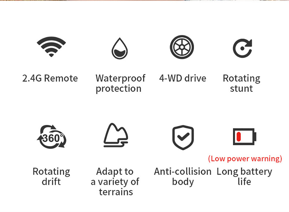 JJRC Q113 1:24 RC Stunt Car 4WD 360 Rotate 2-in-1 Waterproof Water&Land Drift Amphibious Vehicle Models Toy - Orange