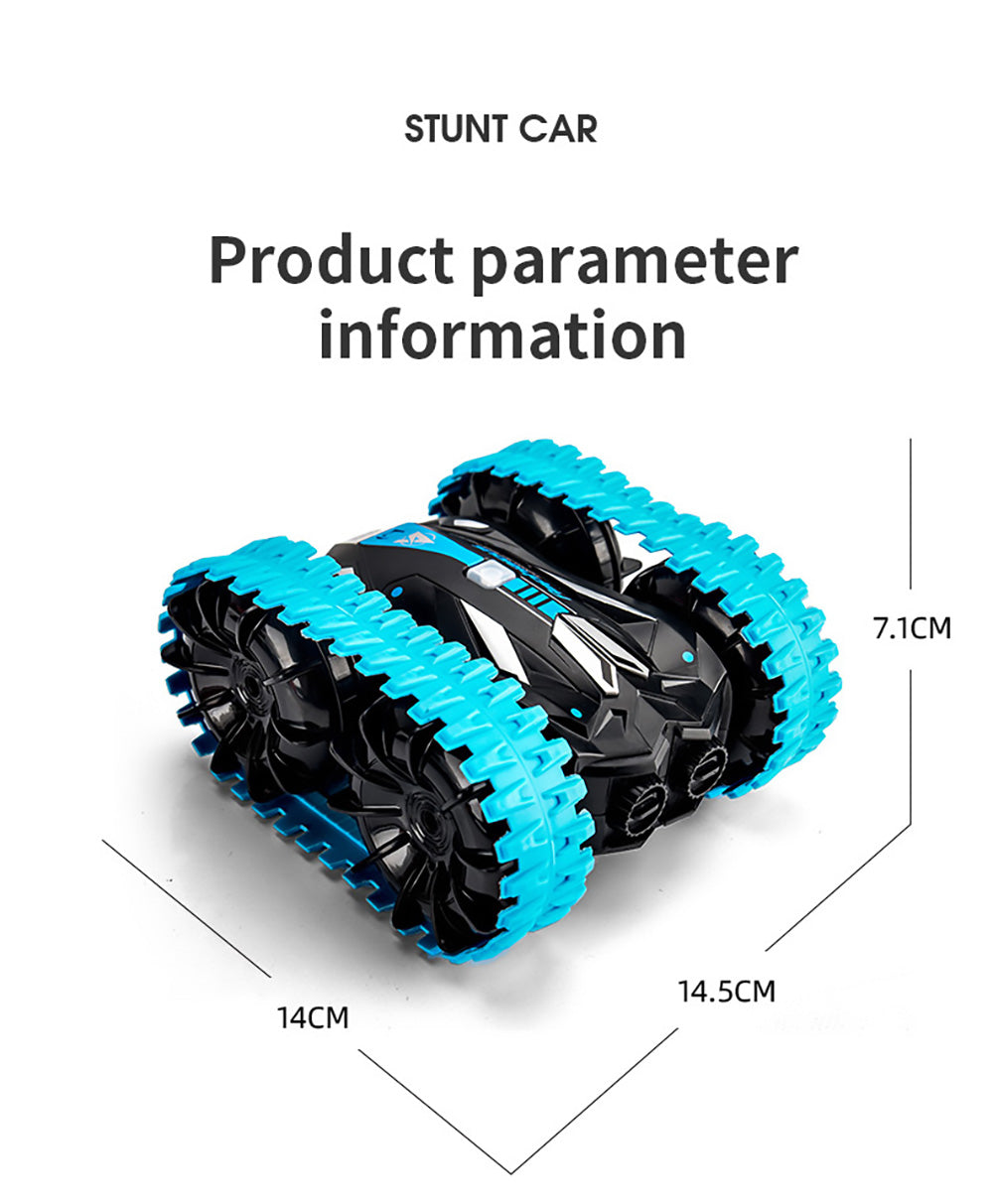 JJRC Q113 1:24 RC Stunt Car 4WD 360 Rotate 2-in-1 Waterproof Water&Land Drift Amphibious Vehicle Models Toy - Orange