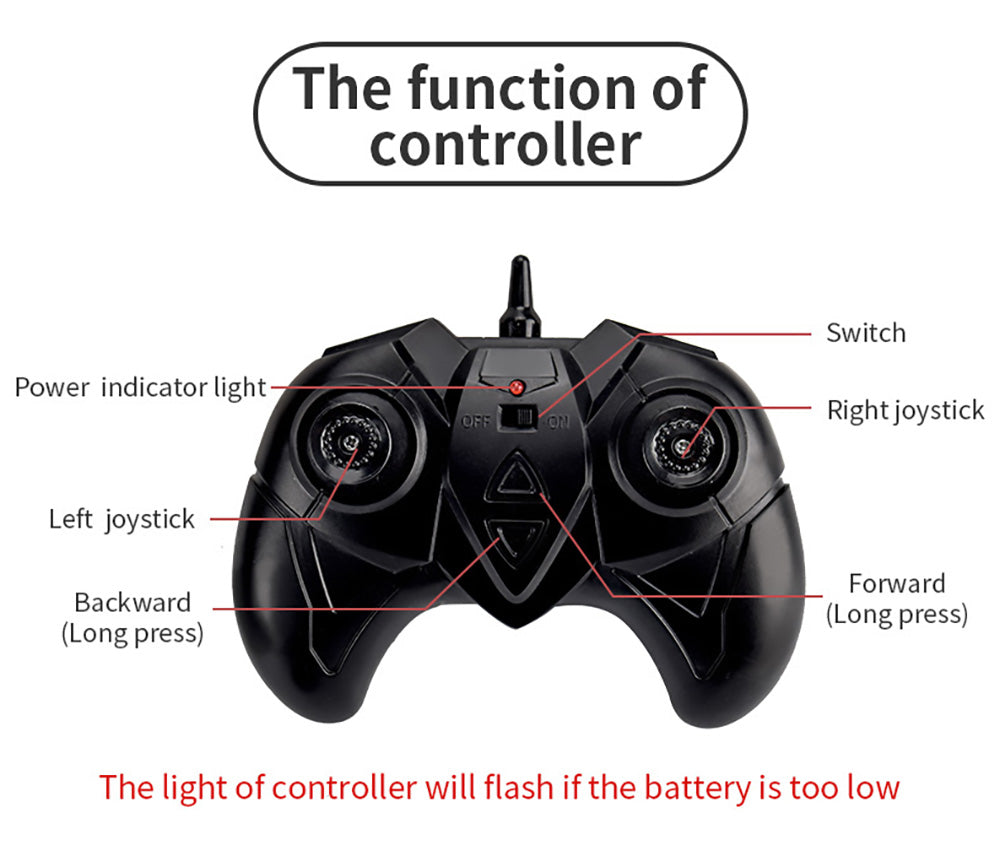 JJRC Q113 1:24 RC Stunt Car 4WD 360 Rotate 2-in-1 Waterproof Water&Land Drift Amphibious Vehicle Models Toy - Orange