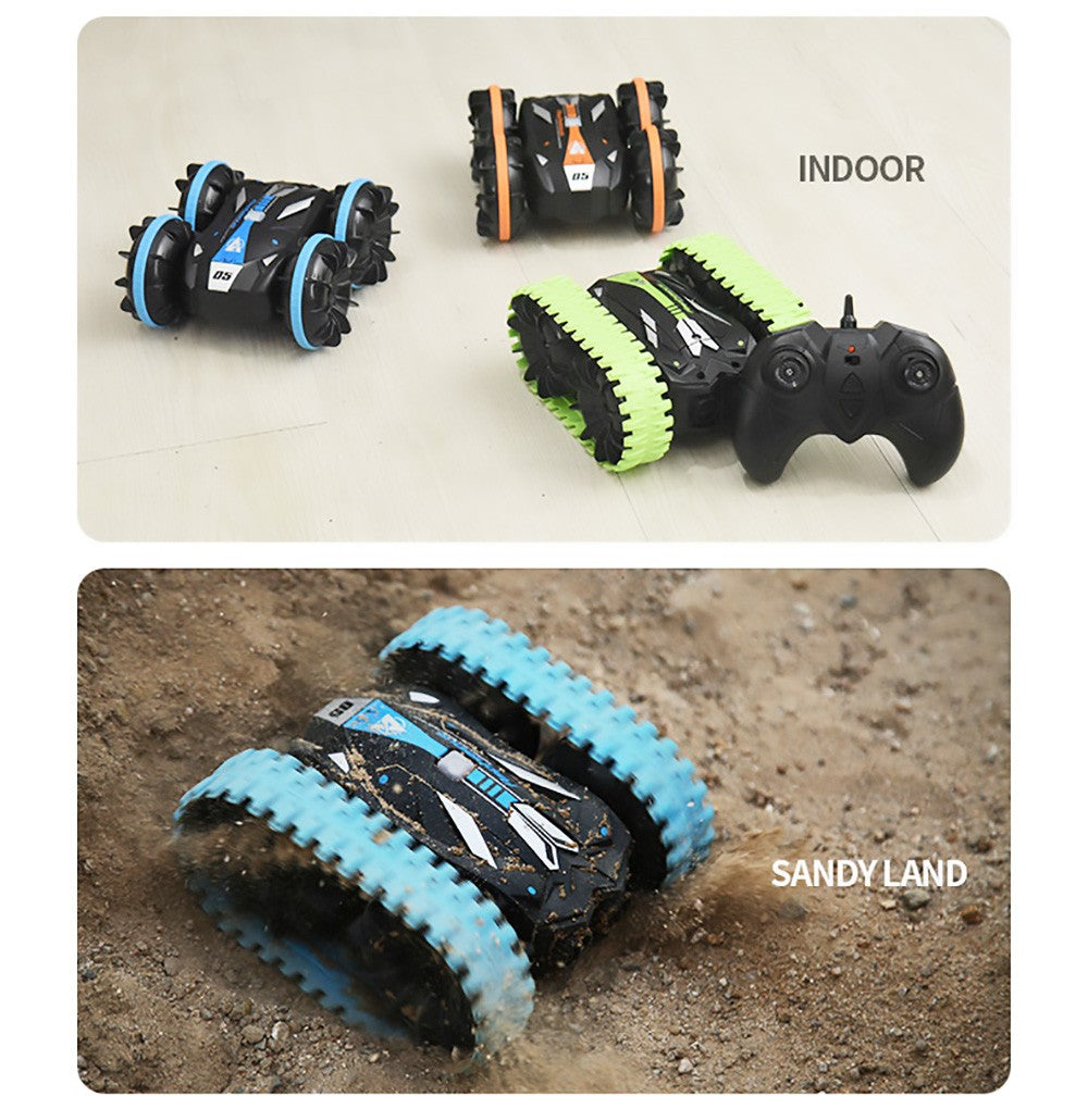 JJRC Q113 1:24 RC Stunt Car 4WD 360 Rotate 2-in-1 Waterproof Water&Land Drift Amphibious Vehicle Models Toy - Orange