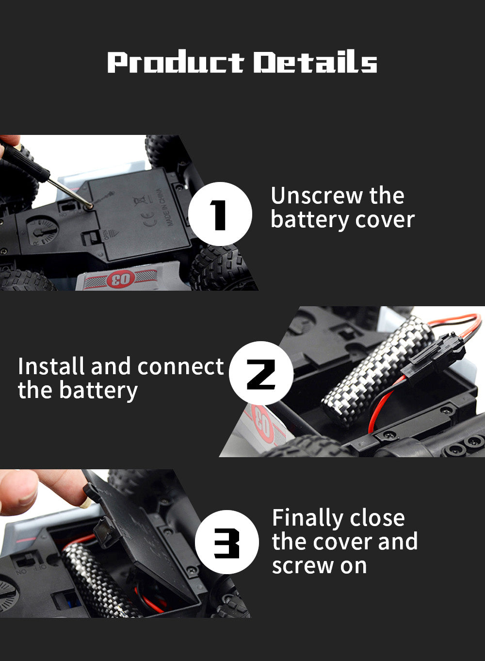 JJRC Q88 2.4G Remote Car 40-50 Distances Control High Speed ​​Off-Road Vehicles Stunt Car Toy Gift for Kids - Silver