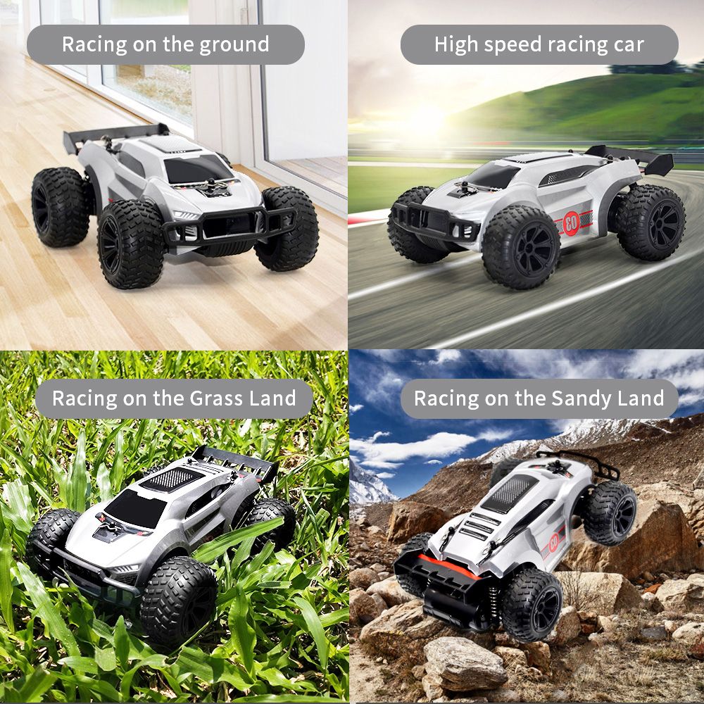JJRC Q88 2.4G Remote Car 40-50 Distances Control High Speed ​​Off-Road Vehicles Stunt Car Toy Gift for Kids - Silver