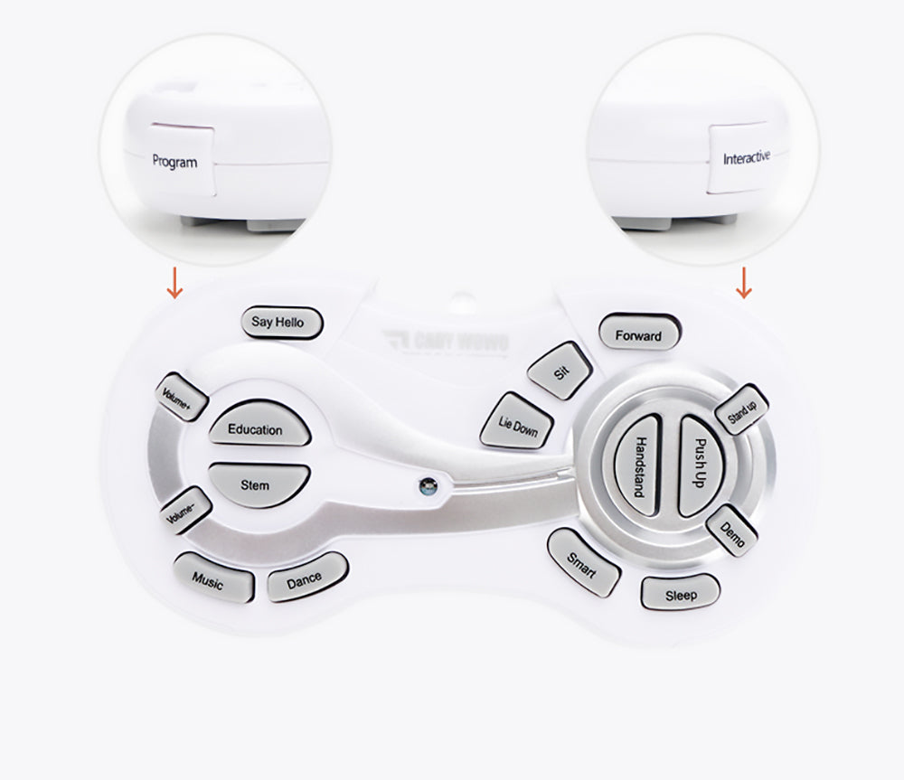 JJRC R19 Remote Control Robot Dog Toy Interaction RC Robotic Stunt Puppy Educational Toy for Kids - White