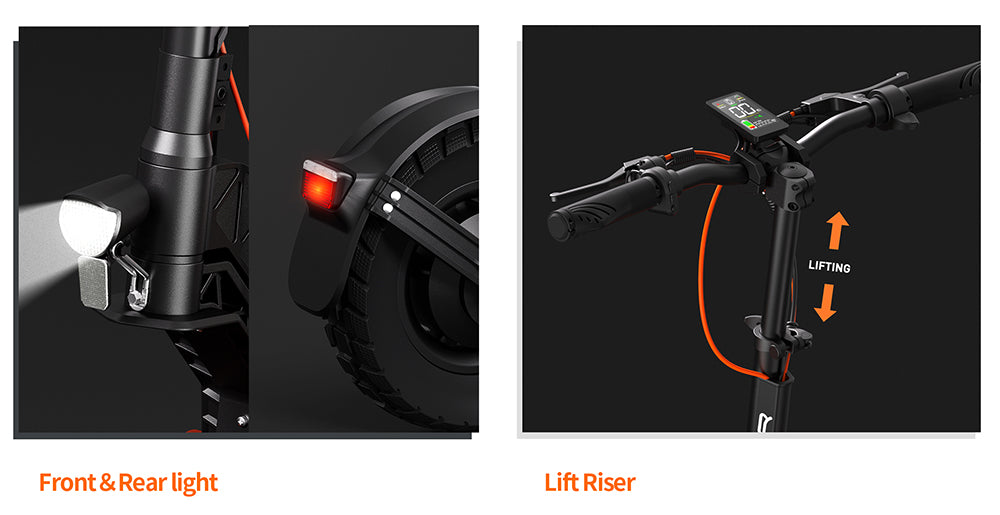 Patinete eléctrico JOYOR S5 con certificación ABE, neumáticos de 10 pulgadas, motor de 500 W, 20 km/h, batería de 48 V y 13 Ah, autonomía de 40-55 km, frenos de disco dobles.