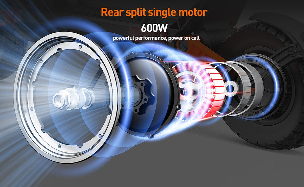 Patinete Eléctrico Joyor S8, Motor de 600W, Batería de 48V 26AH, Neumáticos de 10 Pulgadas, Velocidad Máxima de 25km/h, Autonomía de 90km, Doble Freno de Disco Mecánico.