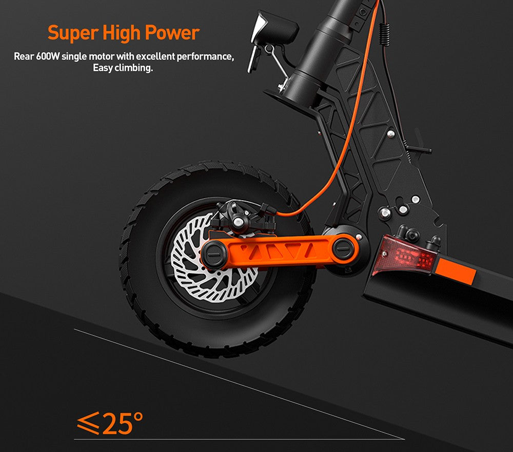 Patinete Eléctrico Joyor S8, Motor de 600W, Batería de 48V 26AH, Neumáticos de 10 Pulgadas, Velocidad Máxima de 25km/h, Autonomía de 90km, Doble Freno de Disco Mecánico.