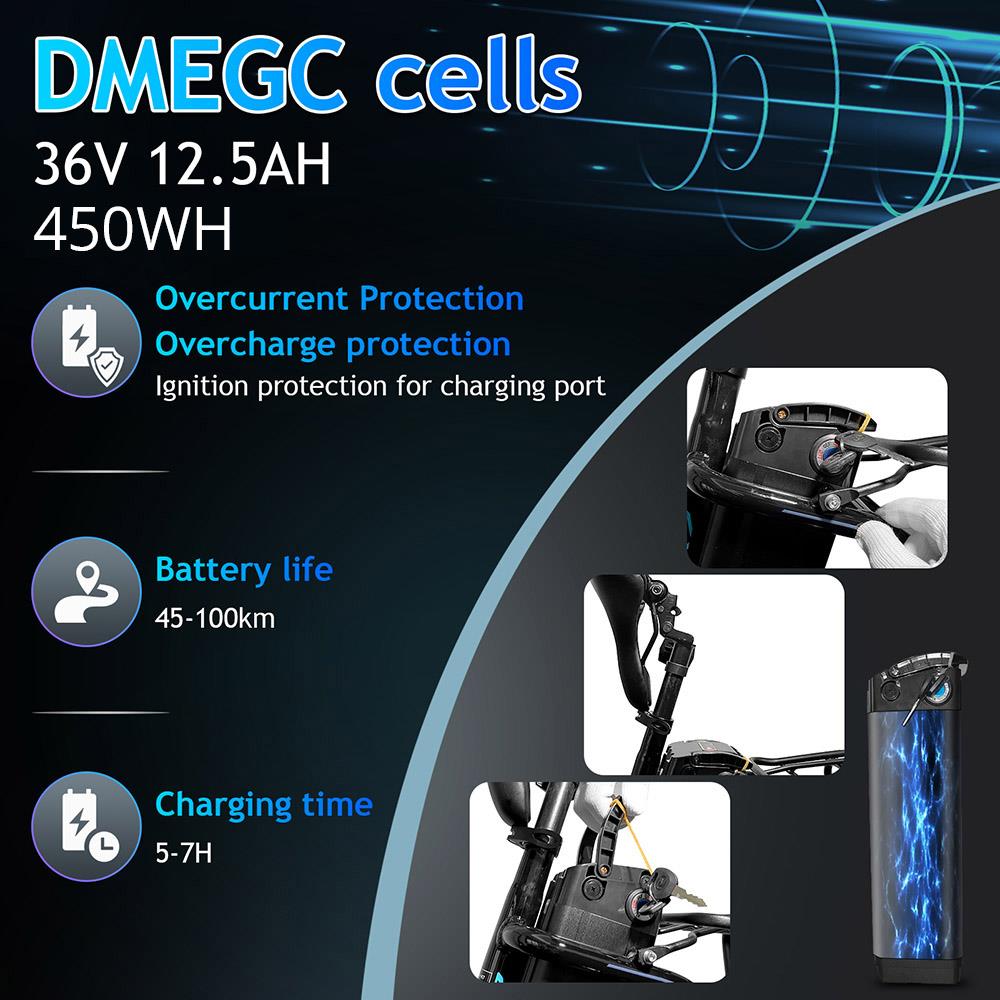 KAISDA K7 20*1,95 Zoll Reifen Faltbares Elektromoped Mountainbike 350W Motor SHIMANO 21-Gang App-Steuerung - Weiß