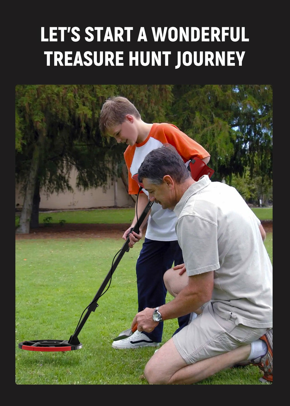 KAIWEETS EXPLORER X II Metal Detector, 4 Detection Modes, LCD Screen, Adjustable Long Stem, IP68 Waterproof Coil