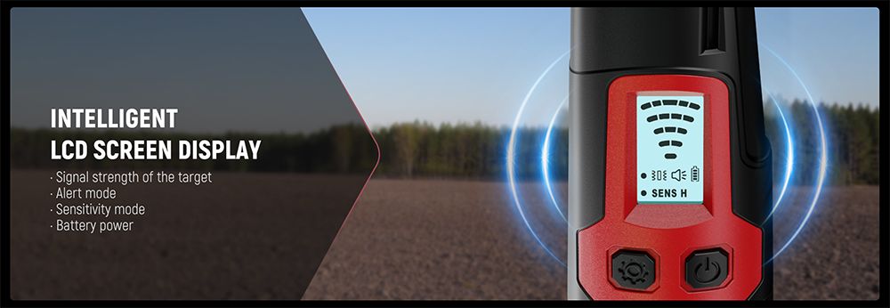 KAIWEETS PREC-POINTER I Metal Detector Pinpointer, 360° Detection, IP68 Waterproof, LCD Screen & Flashlight, 3 Alert Modes