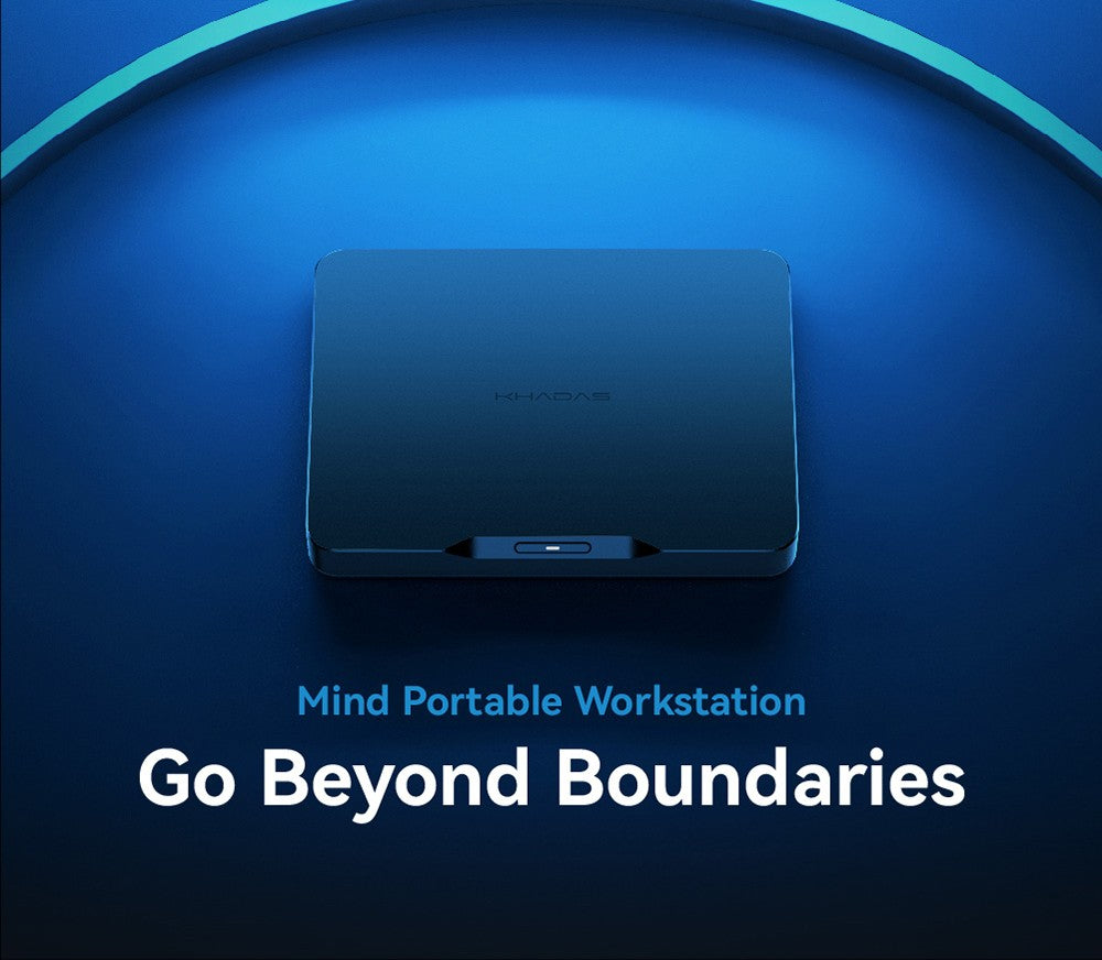 KHADAS Mind Premium Mini PC Portable Workstation, Intel Core i7-1360P 12 Cores Up to 5.0GHz, 32GB RAM 1TB SSD, WiFi 6E Bluetooth 5.2, Built-in 5.55Wh Battery, 2*USB Type-C 1*HDMI 2.0 2*USB 3.2, Mind App - EU Plug