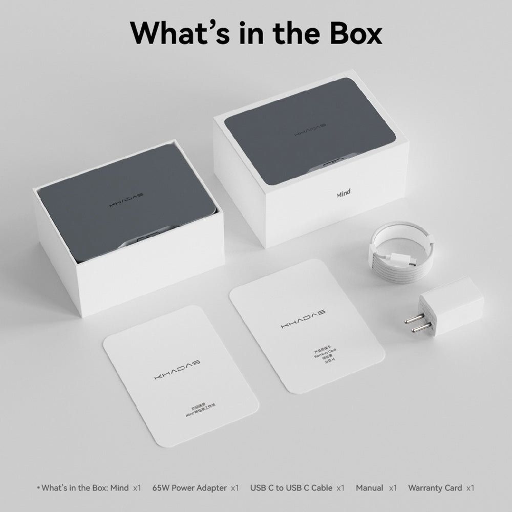 KHADAS Mind Premium Mini PC Portable Workstation, Intel Core i7-1360P 12 Cores Up to 5.0GHz, 32GB RAM 1TB SSD, WiFi 6E Bluetooth 5.2, Built-in 5.55Wh Battery, 2*USB Type-C 1*HDMI 2.0 2*USB 3.2, Mind App - EU Plug