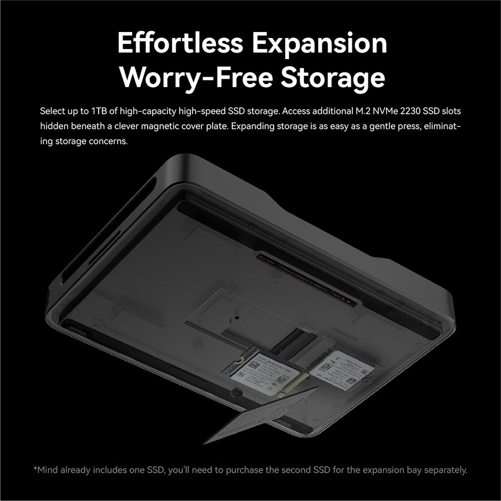 KHADAS Mind Premium Mini PC Portable Workstation, Intel Core i7-1360P 12 Cores Up to 5.0GHz, 32GB RAM 1TB SSD, WiFi 6E Bluetooth 5.2, Built-in 5.55Wh Battery, 2*USB Type-C 1*HDMI 2.0 2*USB 3.2, Mind App - EU Plug