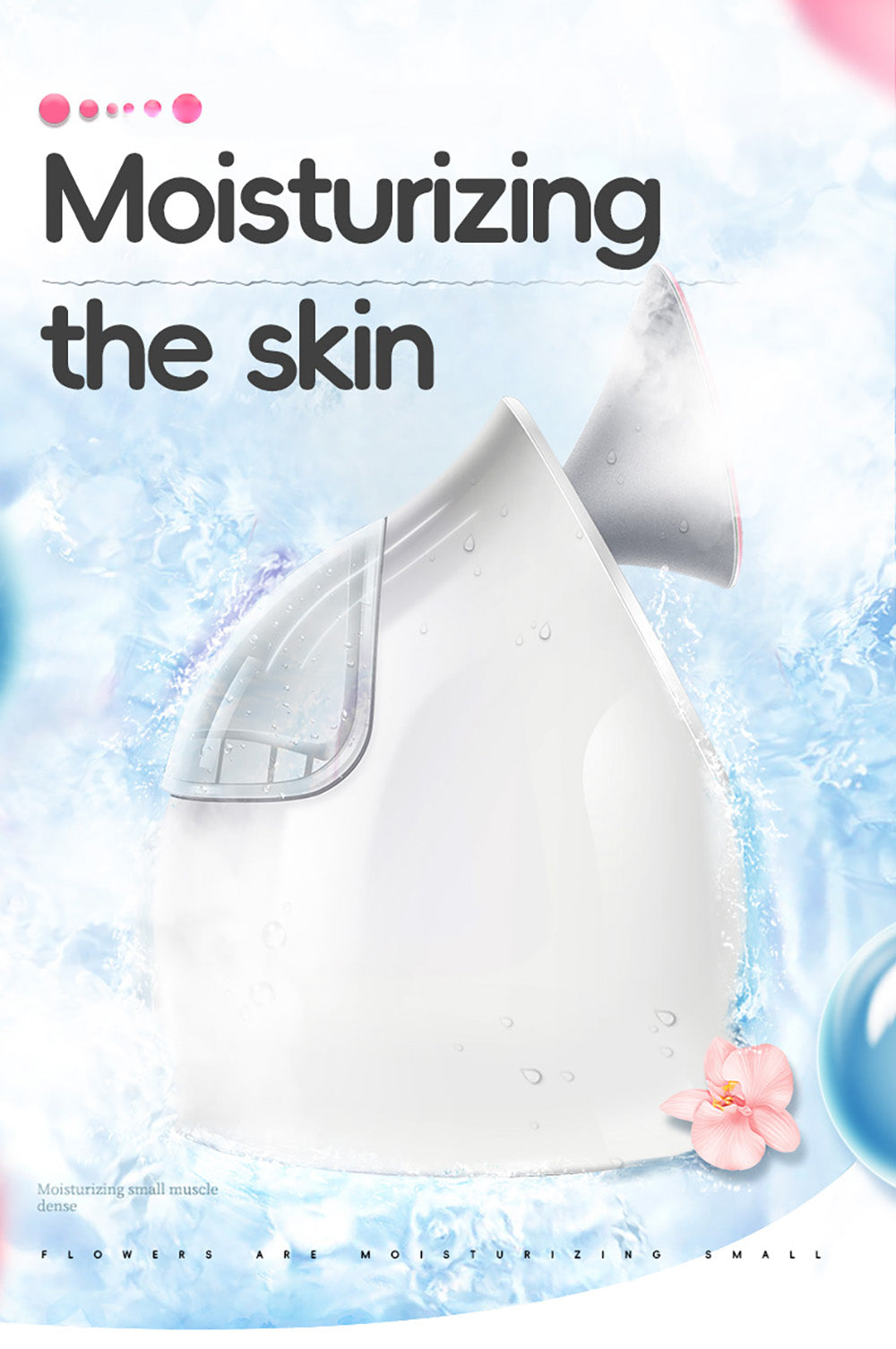 Vaporizador facial iónico de vapor caliente KSKIN KD2331A, humidificador de aromaterapia para el hogar, pulverización cálida y caliente, penetración por pulverización iónica - Enchufe UE