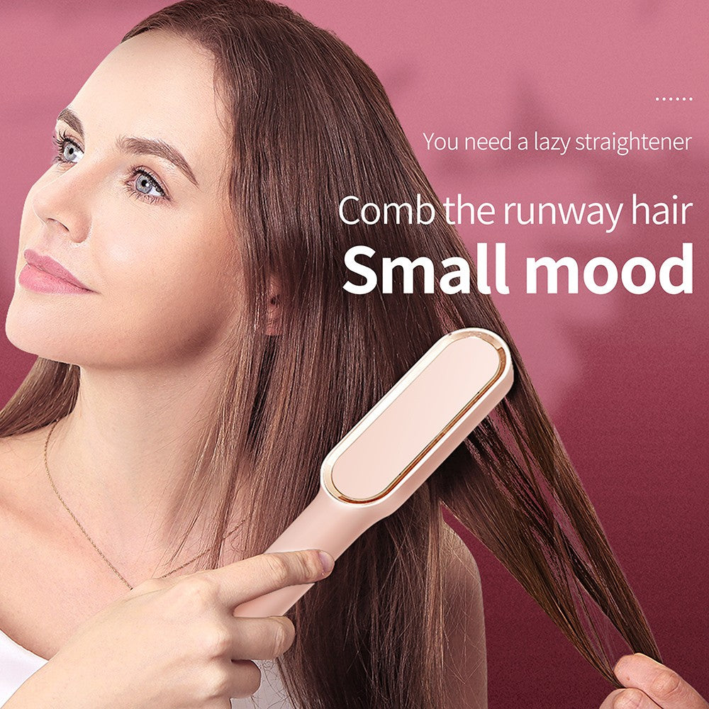 Peine Alisador de Pelo KSKIN KD380A, Control de Temperatura de 5 Niveles, Rosa