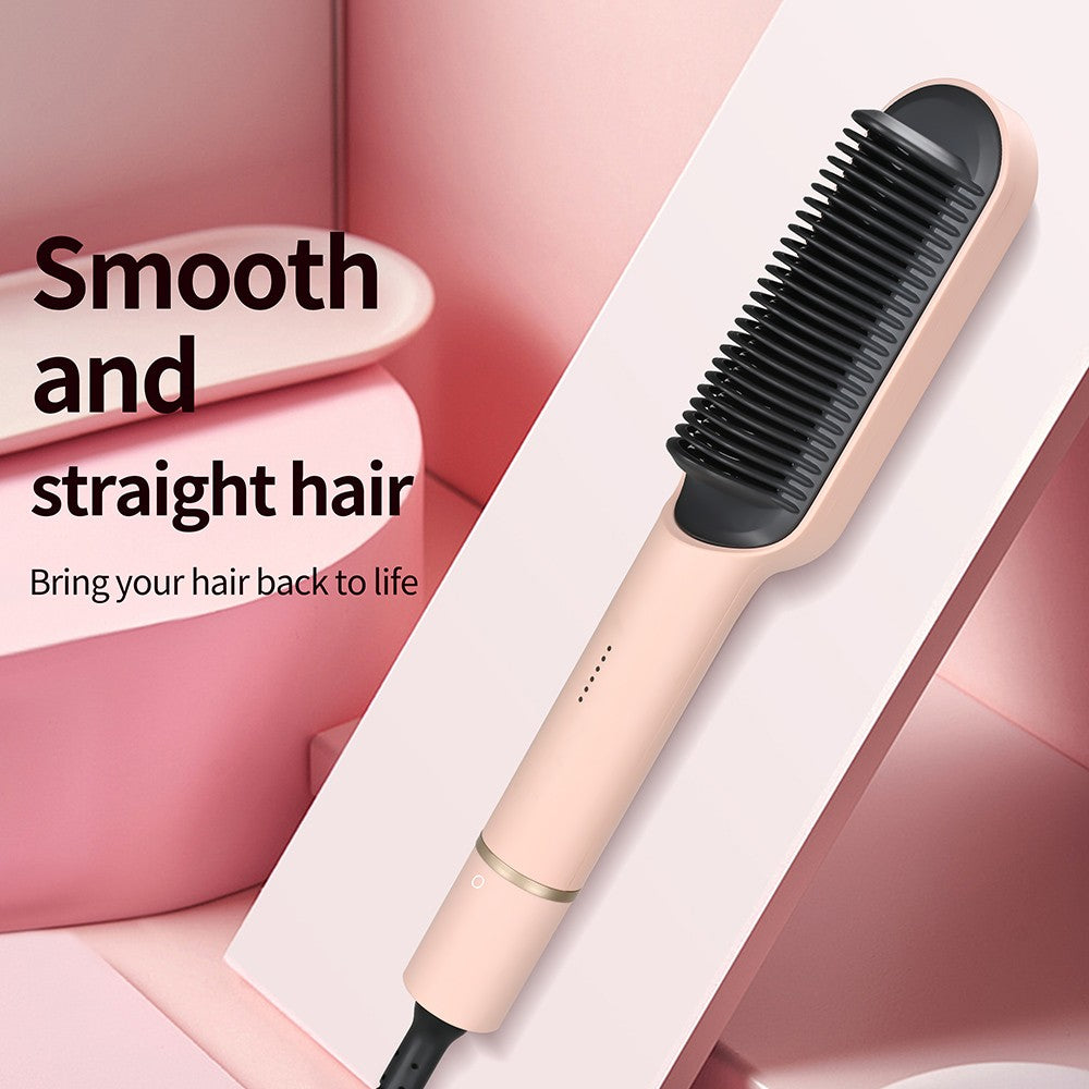 Peine Alisador de Pelo KSKIN KD380A, Control de Temperatura de 5 Niveles, Rosa
