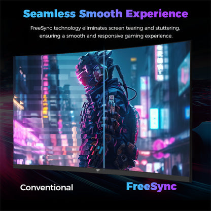 KTC H32S17C 1500R Curved Gaming Monitor, 32 inch 1920*1080 VA Panel, 180Hz Refresh Rate, 3000:1 Contrast Ratio, FreeSync &amp; G-Sync, Low Blue Light &amp; Flicker Free, 2*HDMI 2.0, 1*DP1.4, 1*Earphone Jack, VESA Mount