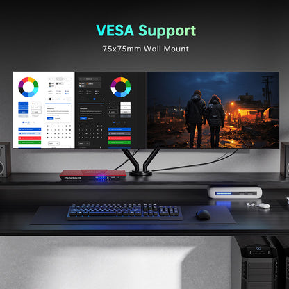 KTC G27P6 27-inch LG OLED Gaming Monitor, 2560x1440 16:9 240Hz Refresh Rate, 1500000:1 Constrast Ratio, 136% sRGB HDR10 0.03ms GTG Response Time, Low Blue FreeSync&amp;G-Sync, 3xUSB3.0 2xHDMI2.0 DP1.4 Type-C, Built-in Speakers KVM 65W Reverse Charge VESA