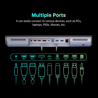 KTC G27P6 27-inch LG OLED Gaming Monitor, 2560x1440 16:9 240Hz Refresh Rate, 1500000:1 Constrast Ratio, 136% sRGB HDR10 0.03ms GTG Response Time, Low Blue FreeSync&amp;G-Sync, 3xUSB3.0 2xHDMI2.0 DP1.4 Type-C, Built-in Speakers KVM 65W Reverse Charge VESA