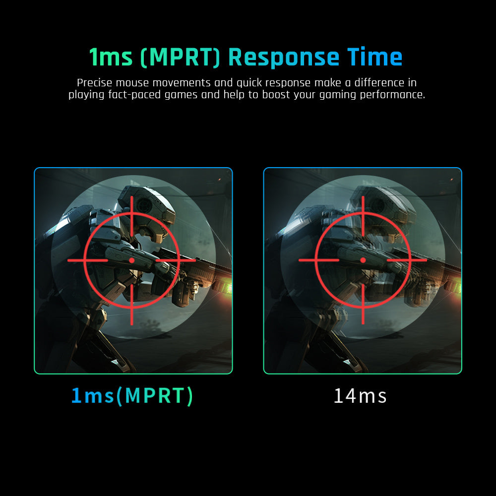 KTC H24T09P Gaming Monitor, 24 Inch 1920x1080 16:9 FHD 165Hz ELED Fast IPS Panel Screen, HDR10 1ms MPRT Response Time Low-blue Compatible with FreeSync G-Sync, 2xHDMI2.0 2xDP1.2 Audio VESA Displayer