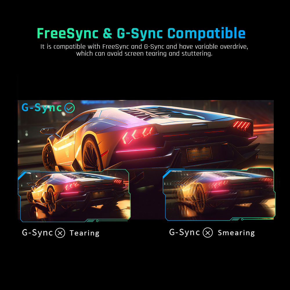 KTC H24T09P Gaming Monitor, 24 Inch 1920x1080 16:9 FHD 165Hz ELED Fast IPS Panel Screen, HDR10 1ms MPRT Response Time Low-blue Compatible with FreeSync G-Sync, 2xHDMI2.0 2xDP1.2 Audio VESA Displayer