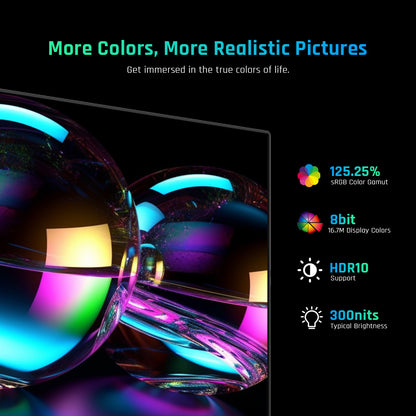 KTC H24T09P Gaming Monitor, 24 Inch 1920x1080 16:9 FHD 165Hz ELED Fast IPS Panel Screen, HDR10 1ms MPRT Response Time Low-blue Compatible with FreeSync G-Sync, 2xHDMI2.0 2xDP1.2 Audio VESA Displayer