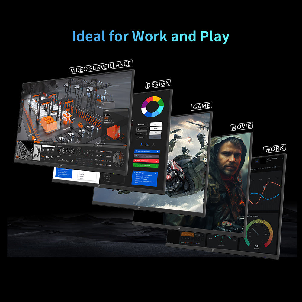 KTC H24V13 23.8-inch Gaming Monitor, 1920x1080 16:9 100Hz High Refresh Rate VA Panel, 4000:1 Contrast Ratio, 104% sRGB HDR10 16ms Response Time, Low Blue Light, FreeSync &amp; G-Sync Compatible, HDMI VGA Audio Out, VESA Wall Mount Tilt Adjustment Display