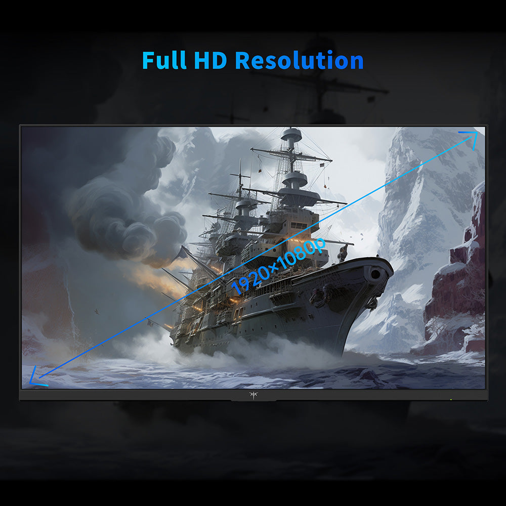 KTC H24V13 23.8-inch Gaming Monitor, 1920x1080 16:9 100Hz High Refresh Rate VA Panel, 4000:1 Contrast Ratio, 104% sRGB HDR10 16ms Response Time, Low Blue Light, FreeSync &amp; G-Sync Compatible, HDMI VGA Audio Out, VESA Wall Mount Tilt Adjustment Display