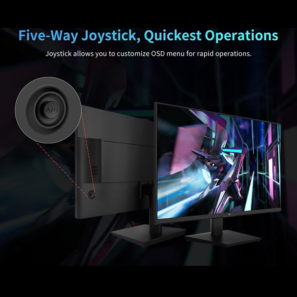 KTC H24V13 23.8-inch Gaming Monitor, 1920x1080 16:9 100Hz High Refresh Rate VA Panel, 4000:1 Contrast Ratio, 104% sRGB HDR10 16ms Response Time, Low Blue Light, FreeSync &amp; G-Sync Compatible, HDMI VGA Audio Out, VESA Wall Mount Tilt Adjustment Display