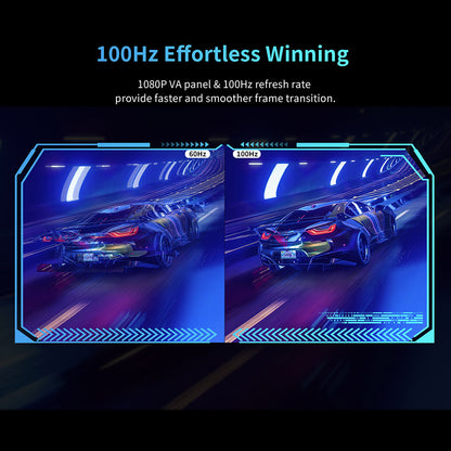 KTC H24V13 23.8-inch Gaming Monitor, 1920x1080 16:9 100Hz High Refresh Rate VA Panel, 4000:1 Contrast Ratio, 104% sRGB HDR10 16ms Response Time, Low Blue Light, FreeSync &amp; G-Sync Compatible, HDMI VGA Audio Out, VESA Wall Mount Tilt Adjustment Display