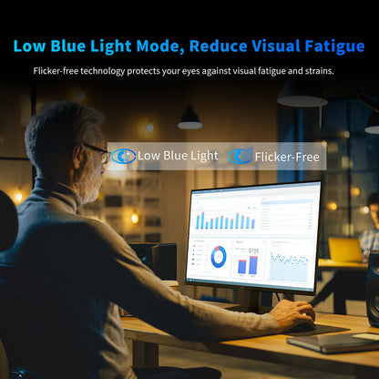 KTC H24V13 23.8-inch Gaming Monitor, 1920x1080 16:9 100Hz High Refresh Rate VA Panel, 4000:1 Contrast Ratio, 104% sRGB HDR10 16ms Response Time, Low Blue Light, FreeSync &amp; G-Sync Compatible, HDMI VGA Audio Out, VESA Wall Mount Tilt Adjustment Display