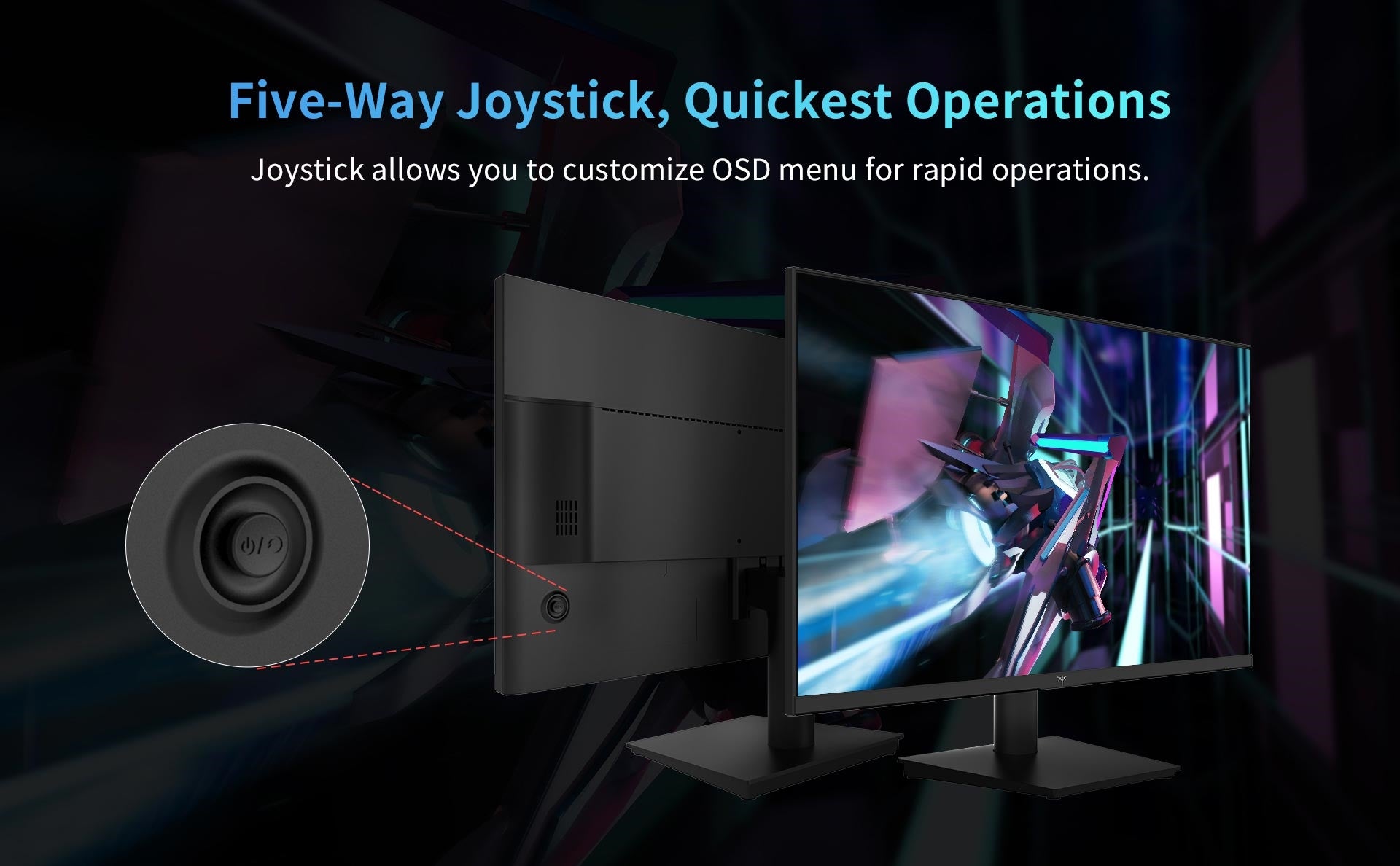 KTC H24V13 23.8-inch Gaming Monitor 100Hz 1920 x 1080 104% sRGB AdaptiveSync VESA Wall Mount Tilt Adjustment