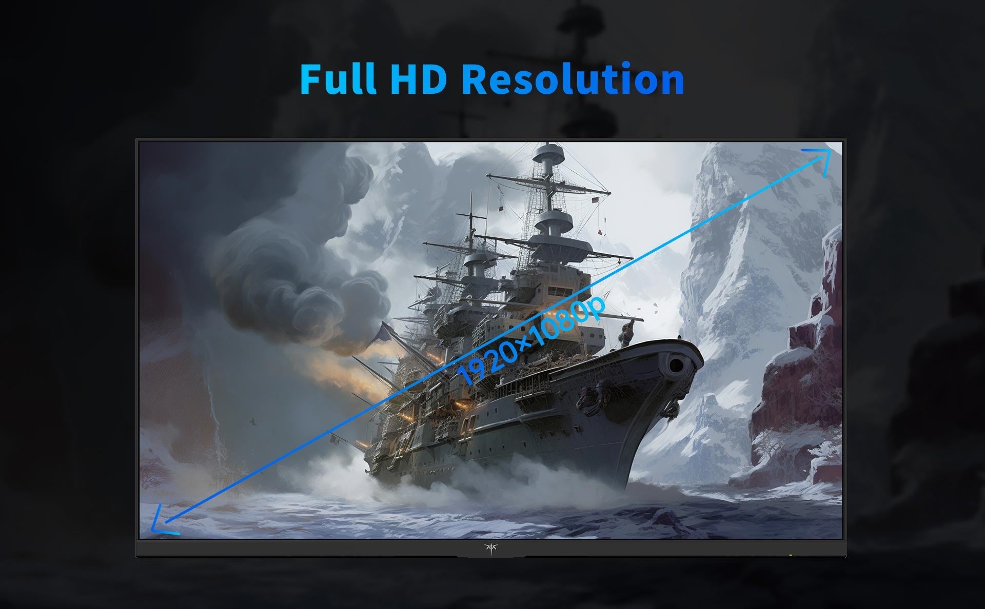 KTC H24V13 23.8-inch Gaming Monitor 100Hz 1920 x 1080 104% sRGB AdaptiveSync VESA Wall Mount Tilt Adjustment